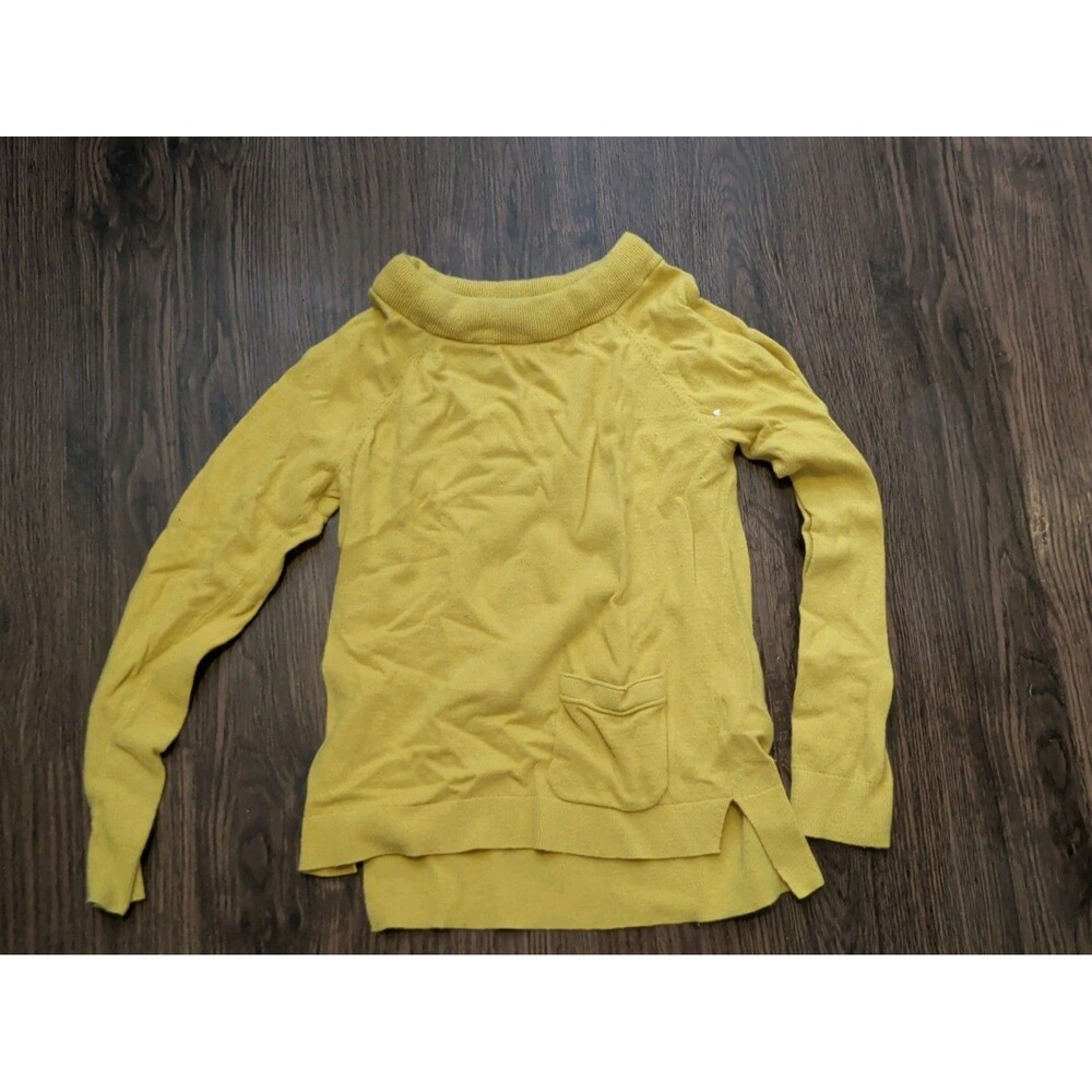 Boden Sweater Women's Size 2 Yellow Long Sleeve Cashmere Blend